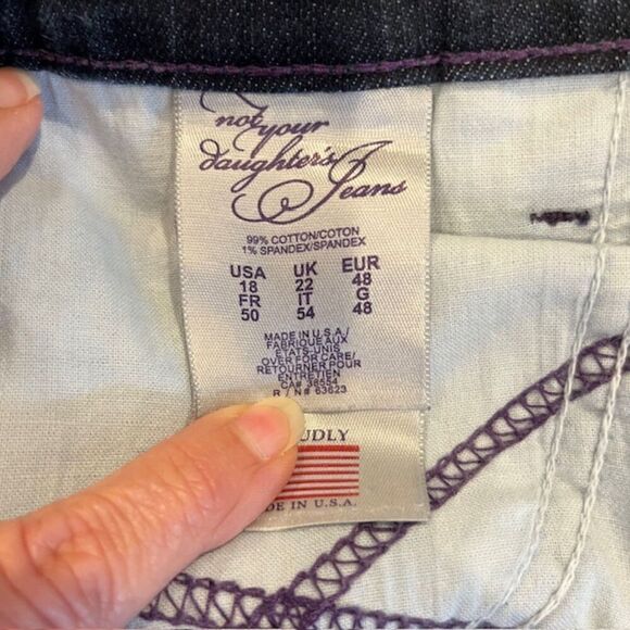 NYDJ Lift Tuck Technology Women's Dark Wash Jeans Size 18 Short - Picture 9 of 12